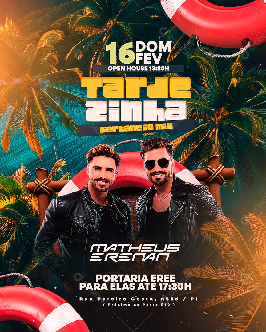 Flyer Tardezinha Sertanejo Mix Social Media PSD Editável