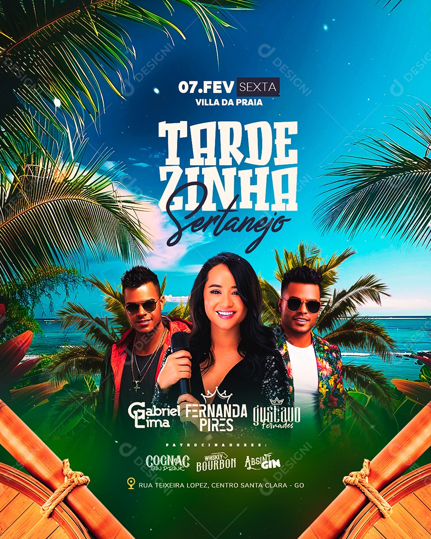 Flyer Tardezinha Sertanejo Social Media PSD Editável