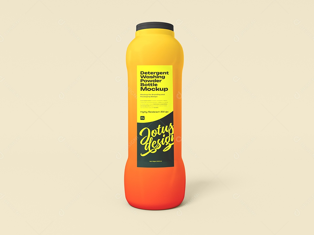Mockup Frascos De Detergentes Em Pó Para Composição PSD Editável