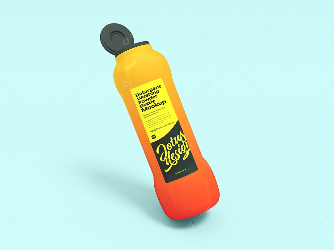Mockup Frascos De Detergentes Em Pó Para Composição PSD Editável