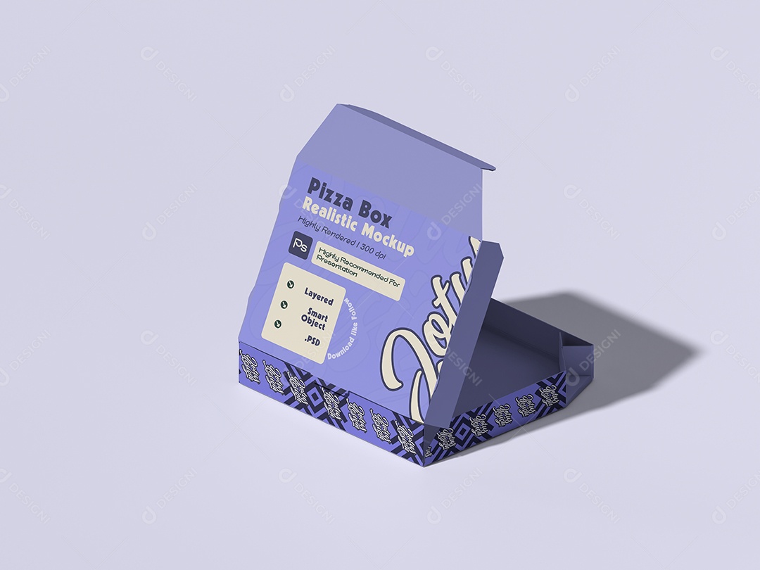 Mockup Caixa de Pizza Para Composição PSD Editável