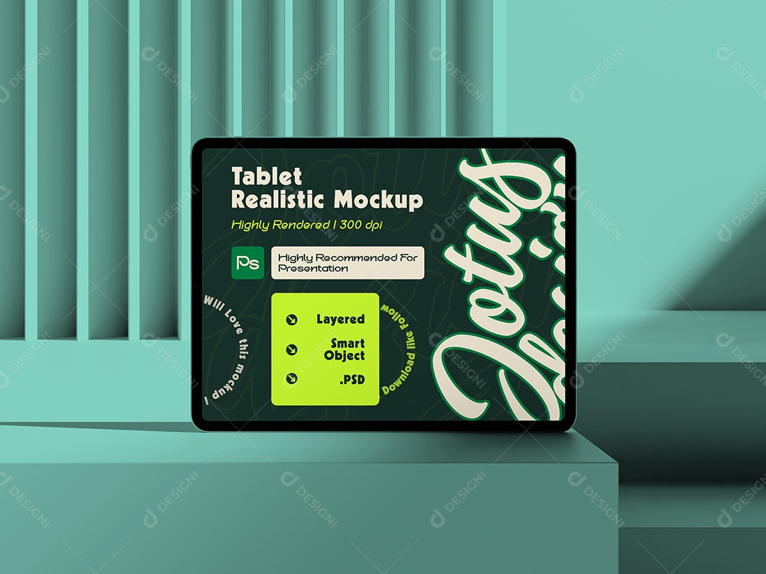 Mockup de Tablet Para Composição PSD Editável