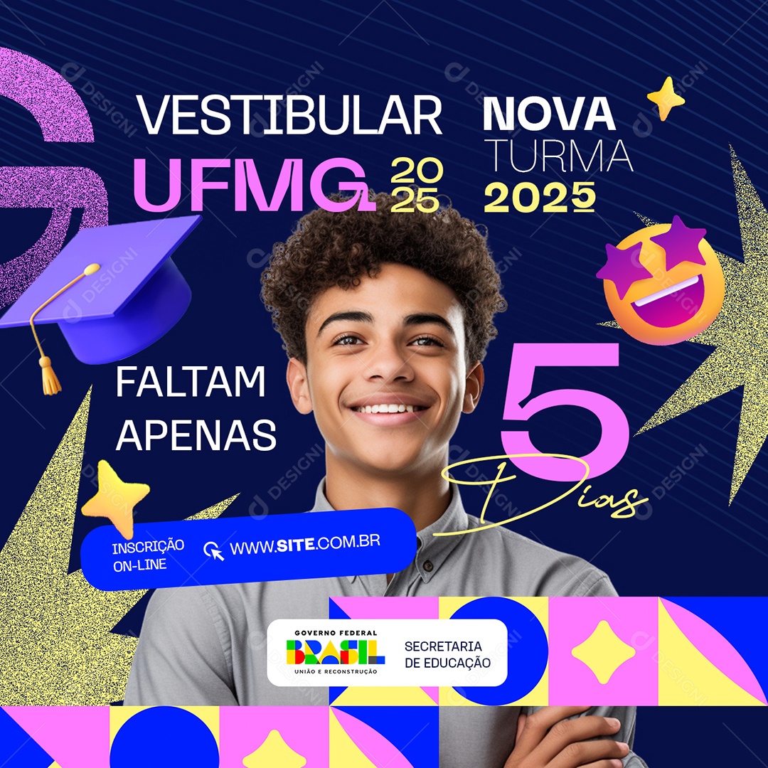 Vestibular UFMG 2025 Nova Turma Social Media PSD Editável