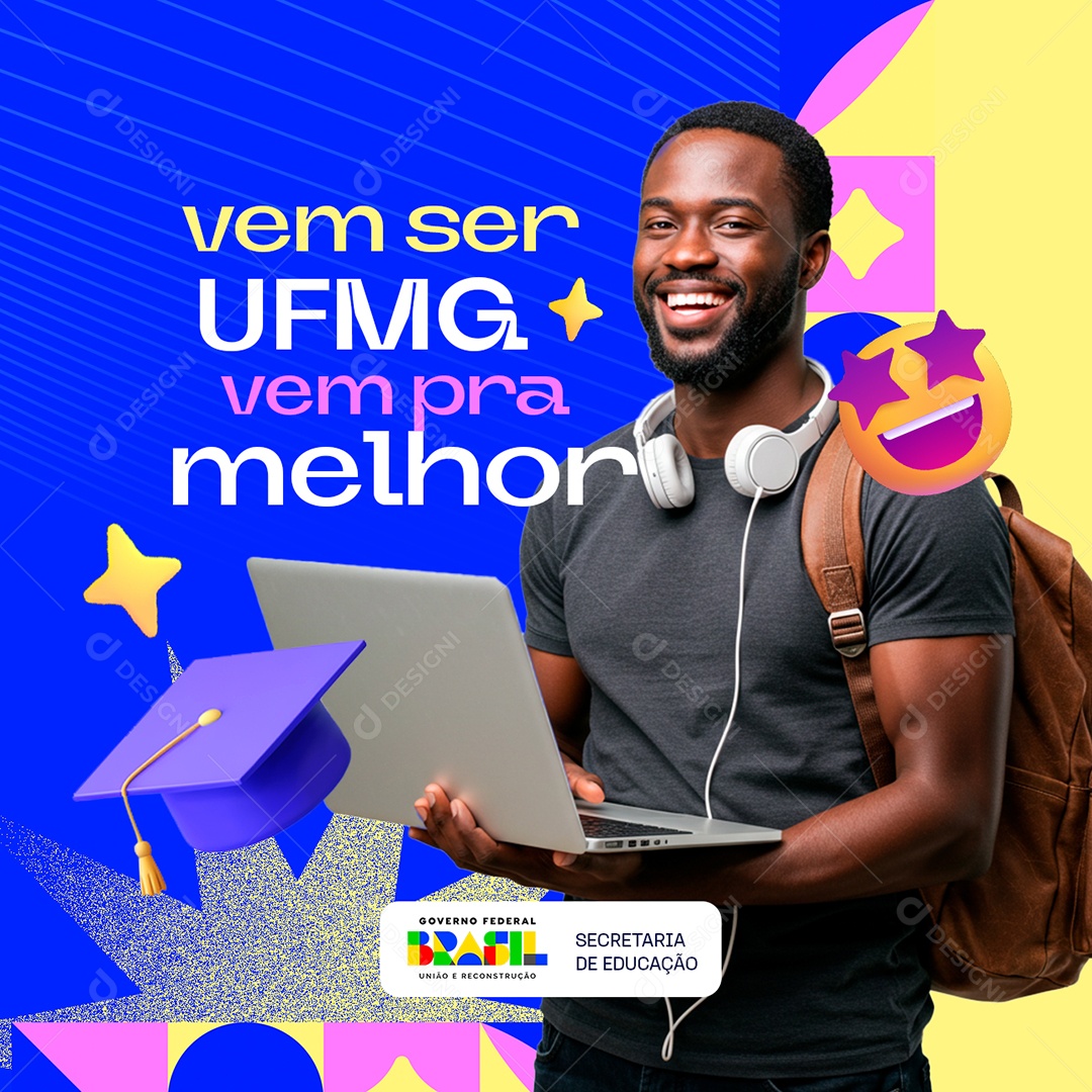 Vestibular Vem Ser UFMG Vem pra Melhor Social Media PSD Editável
