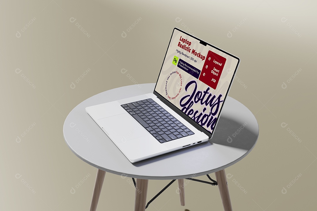 Mockup de Notebook Para Composição PSD Editável