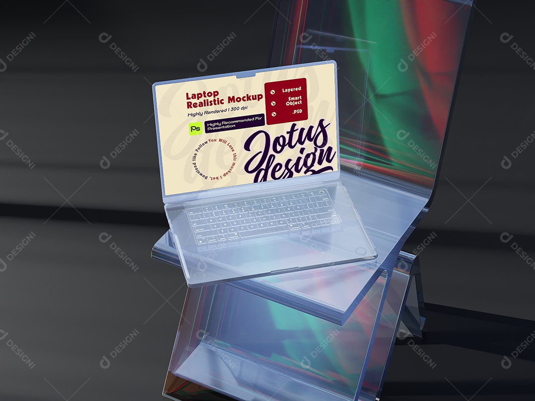 Mockup de Notebook Para Composição PSD Editável