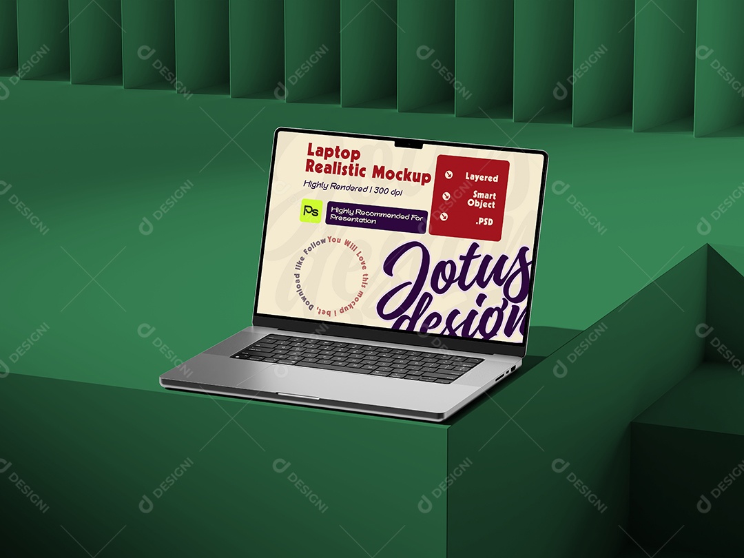 Mockup de Notebook Para Composição PSD Editável