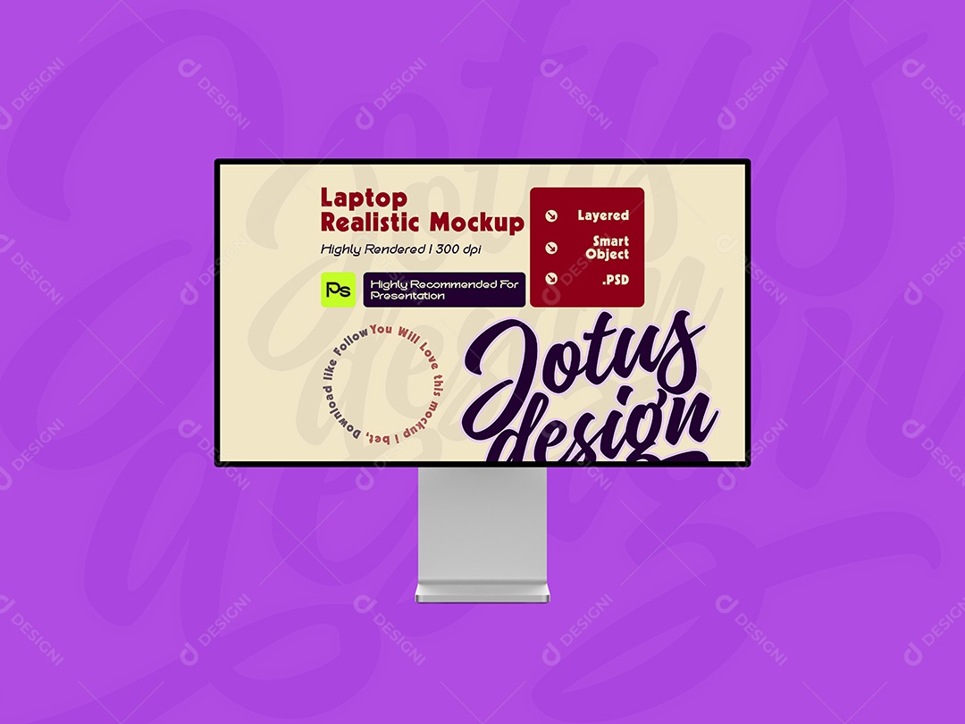 Mockup de Computador Para Composição PSD Editável