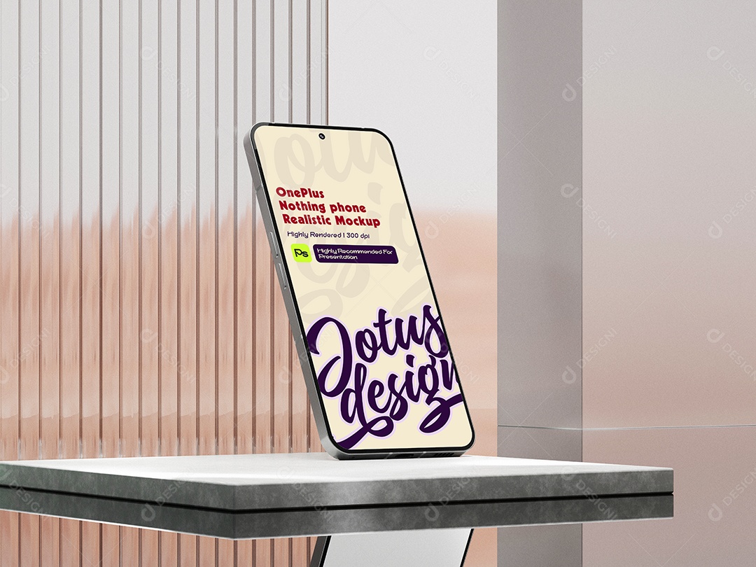 Mockup de Celular Sobre Mesa Para Composição PSD Editável