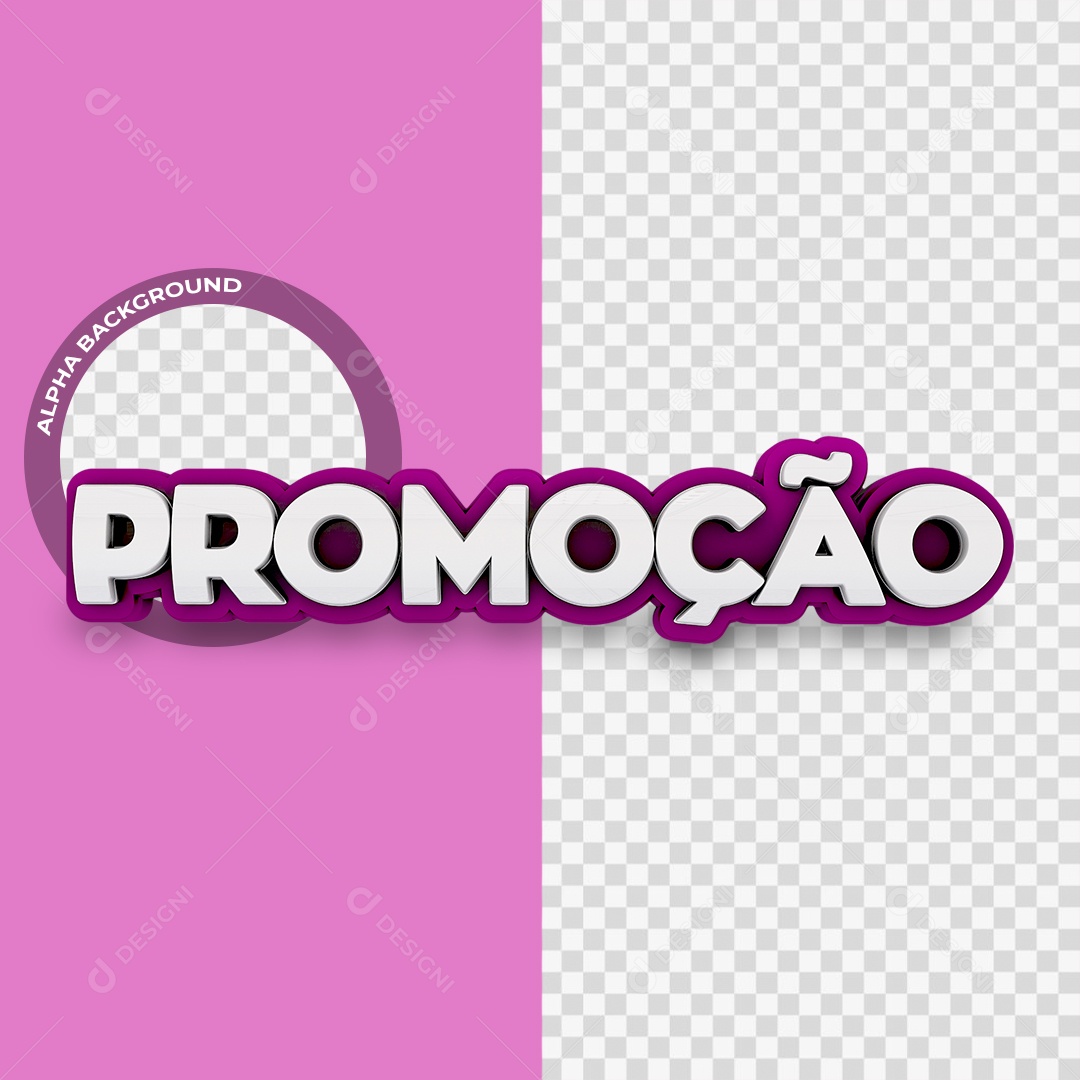 Promoção Texto 3D para Composição PSD