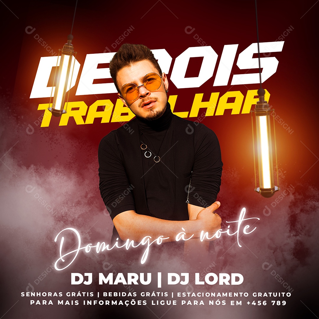 Shows Festa Depois do Trabalho Social Media PSD Editável