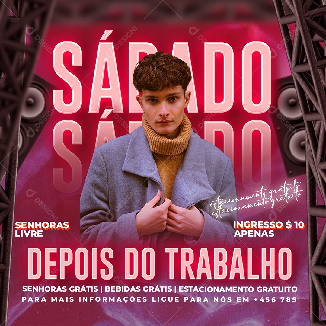 Shows Festa Depois do Trabalho Social Media PSD Editável