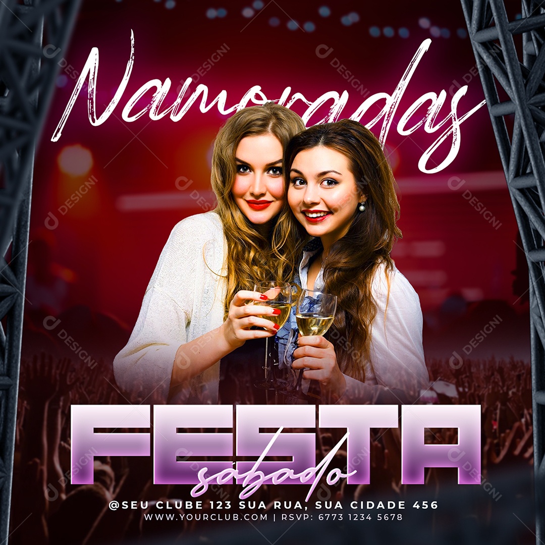 Shows Festa Namorados Social Media PSD Editável