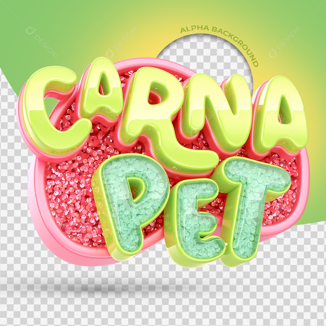 Carna Pet Selo 3D para Composição PSD