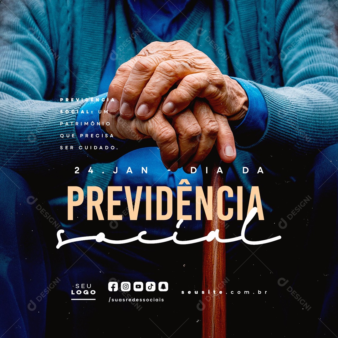 Dia Da Previdência Social 24 de Janeiro Um Patrimônio Social Media PSD Editável