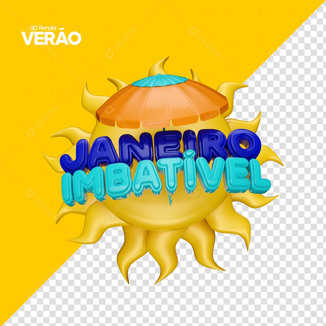 Promoção Janeiro Imbatível Selo 3D Composição PSD