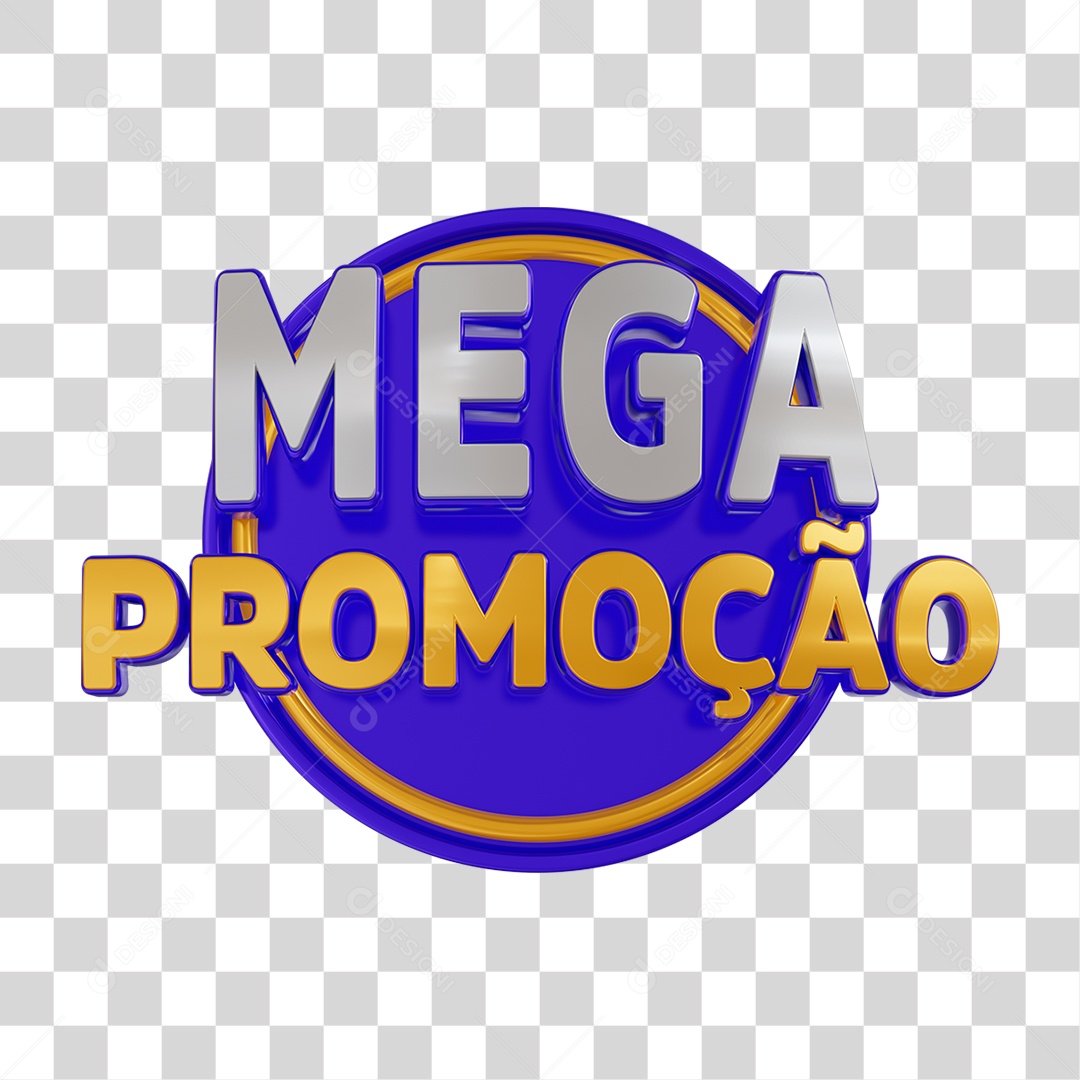 Transparent PNG Mega Promotion Text Stamp