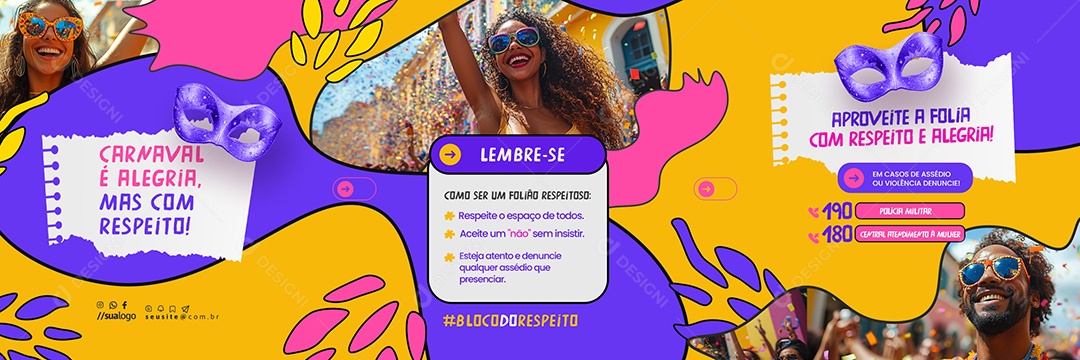 Carrossel Carnaval Combos Salão de Beleza Social Media PSD Editável