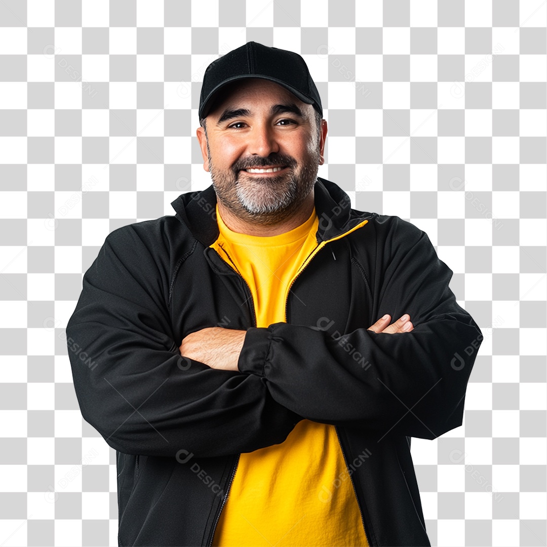 Homem Maio Amarelo PNG Transparente