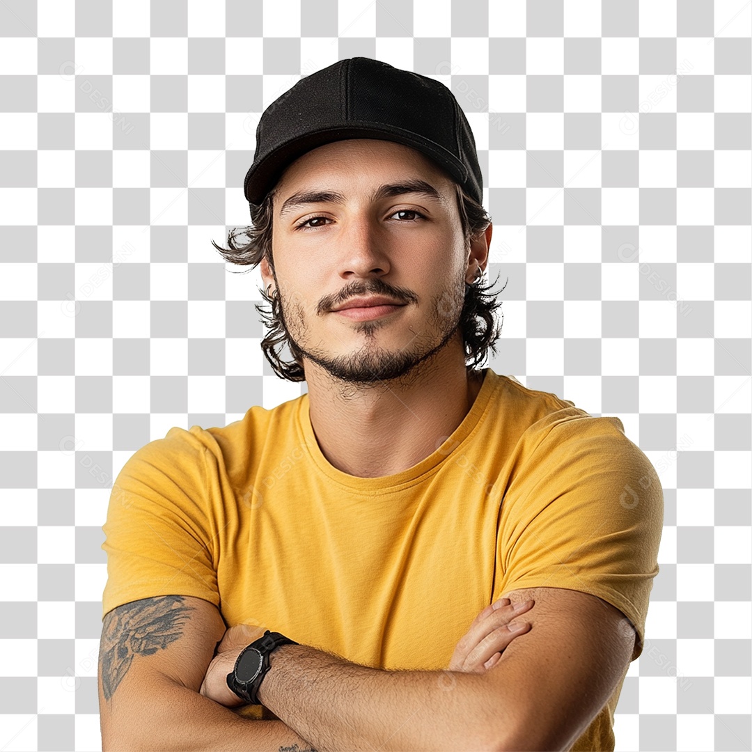 Homem Maio Amarelo PNG Transparente