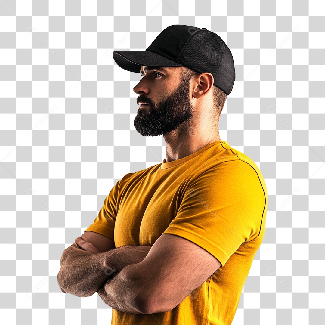 Homem Maio Amarelo PNG Transparente