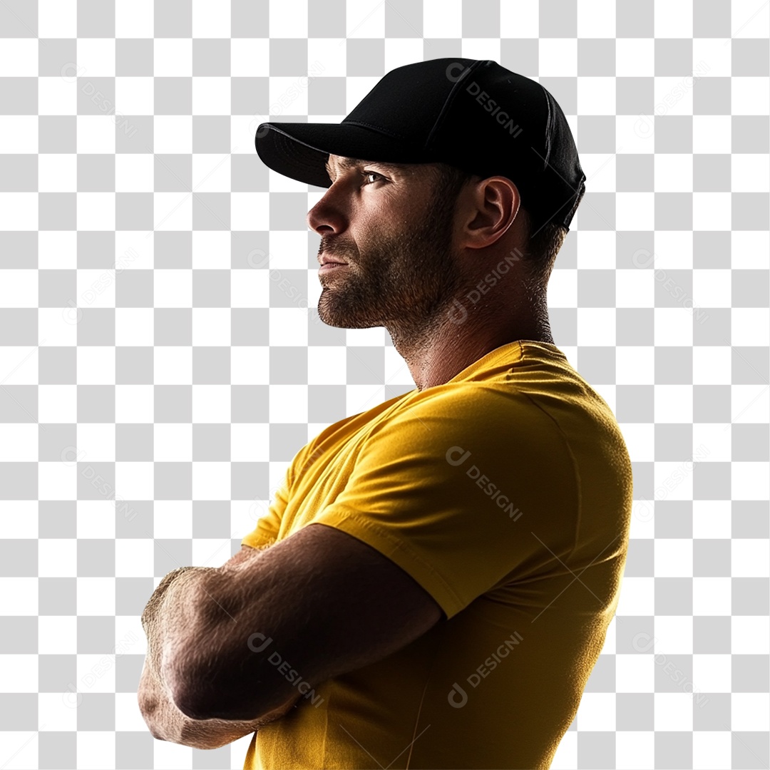 Homem Maio Amarelo PNG Transparente
