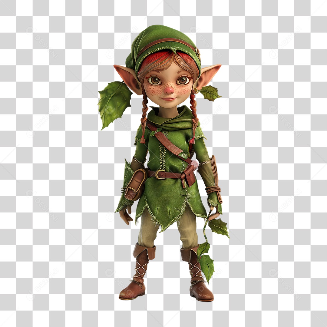 Personagem Guerreiro em Estilo 3D Formato PNG Transparente