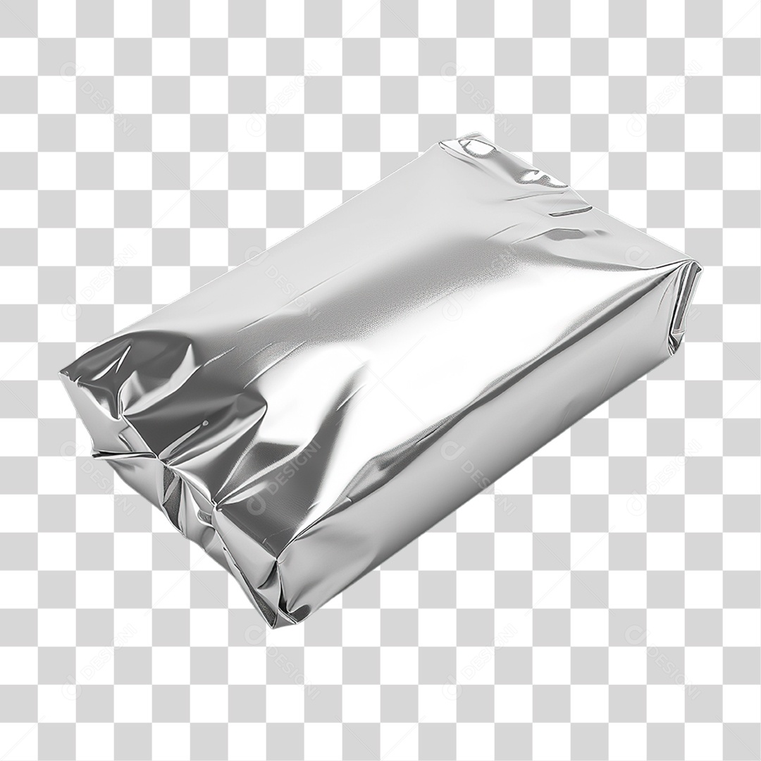Embalagem Prata Metálica Para Produtos Formato PNG Transparente