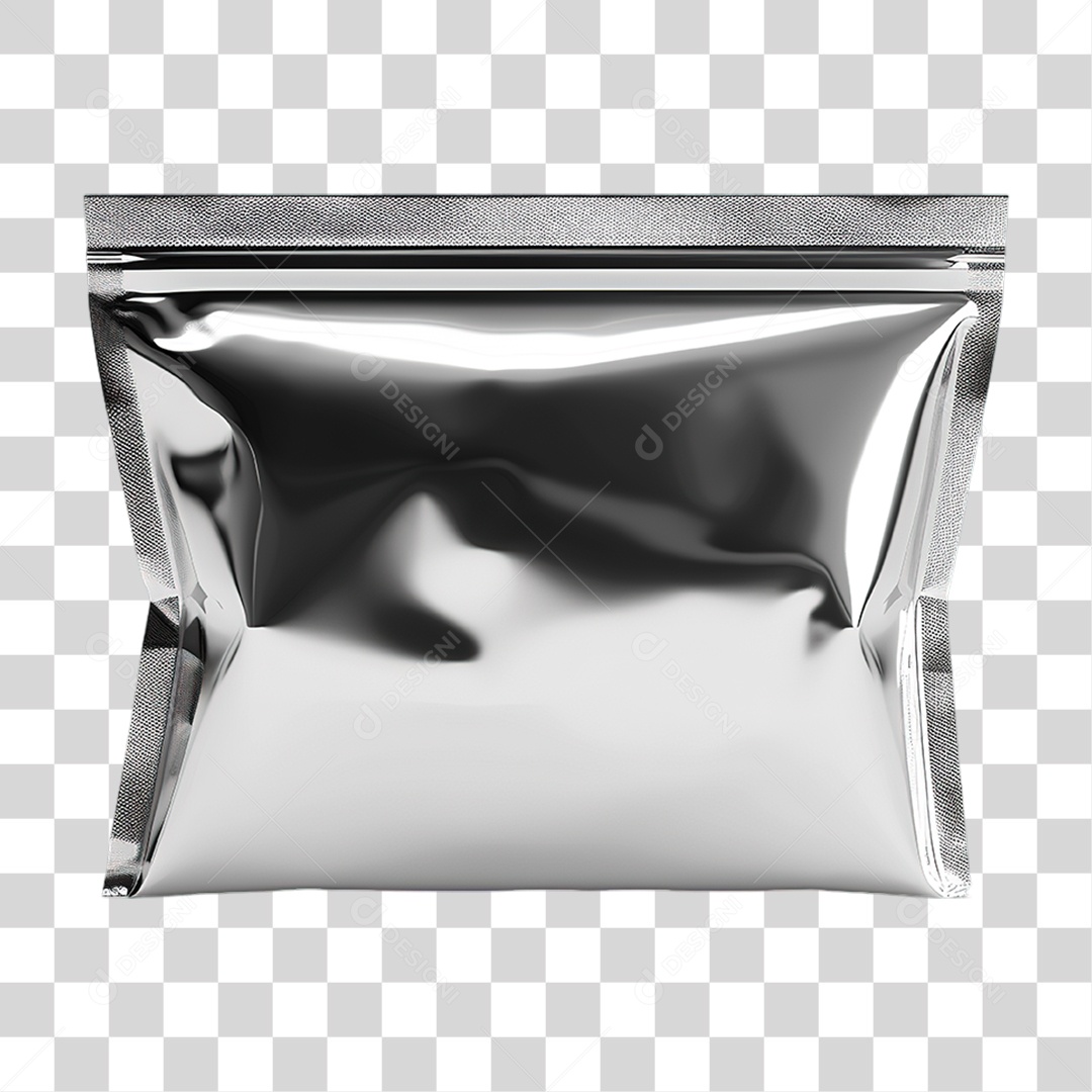 Embalagem Prata Metálica Para Produtos Formato PNG Transparente