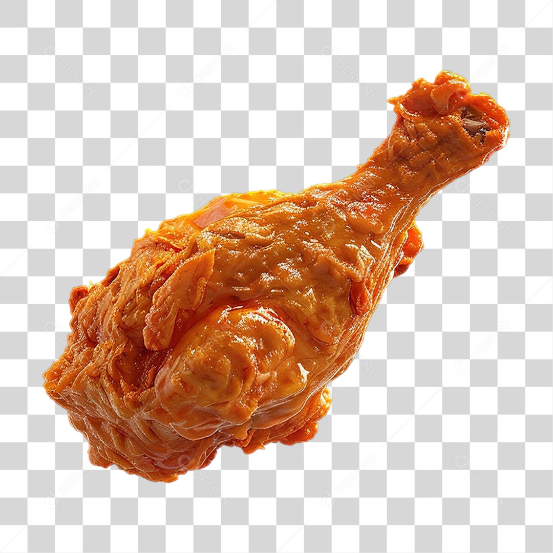 Coxa de Frango Assada em Estilo Realista Formato PNG Transparente