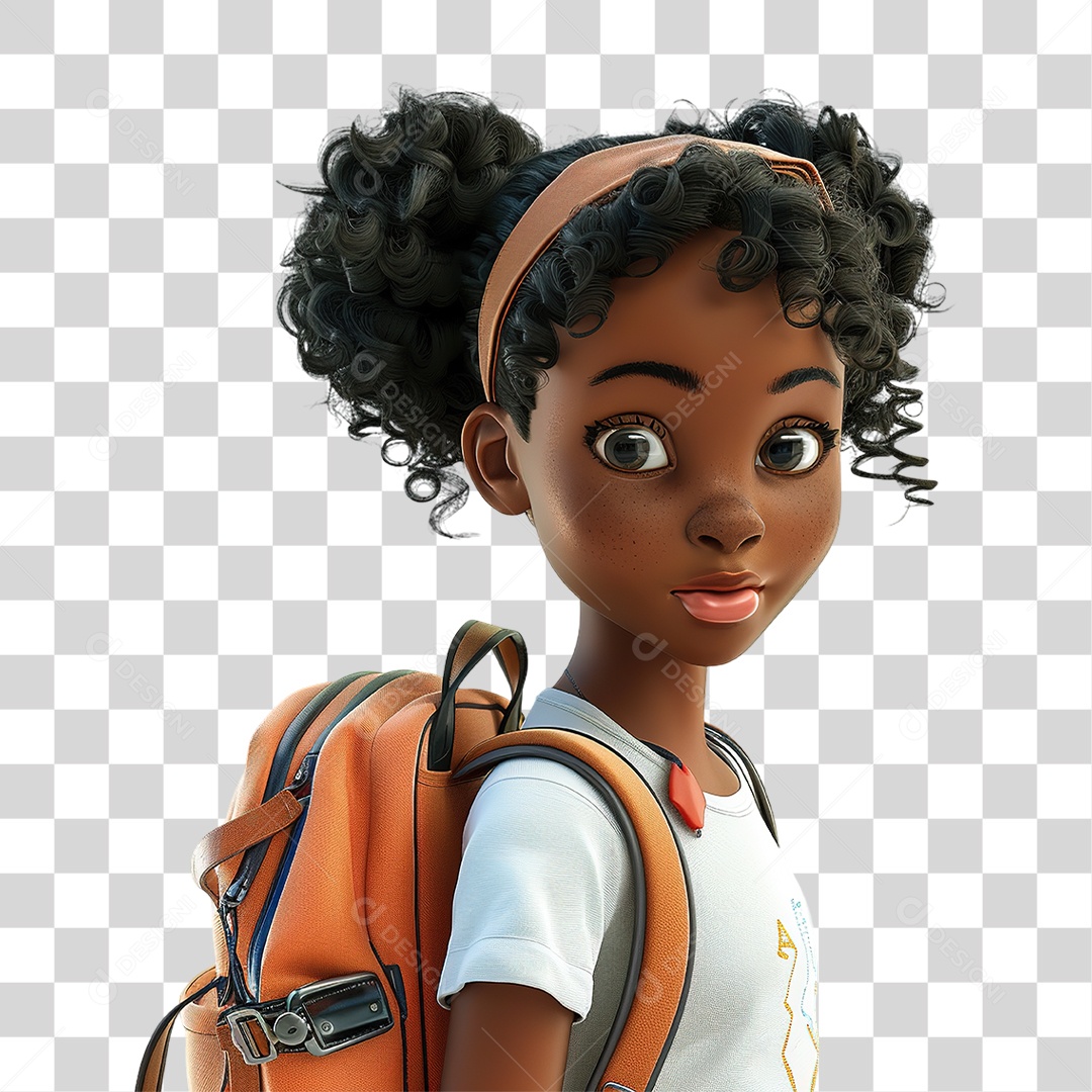 Mulher Jovem Com Mochila Nas Costas Formato PNG Transparente