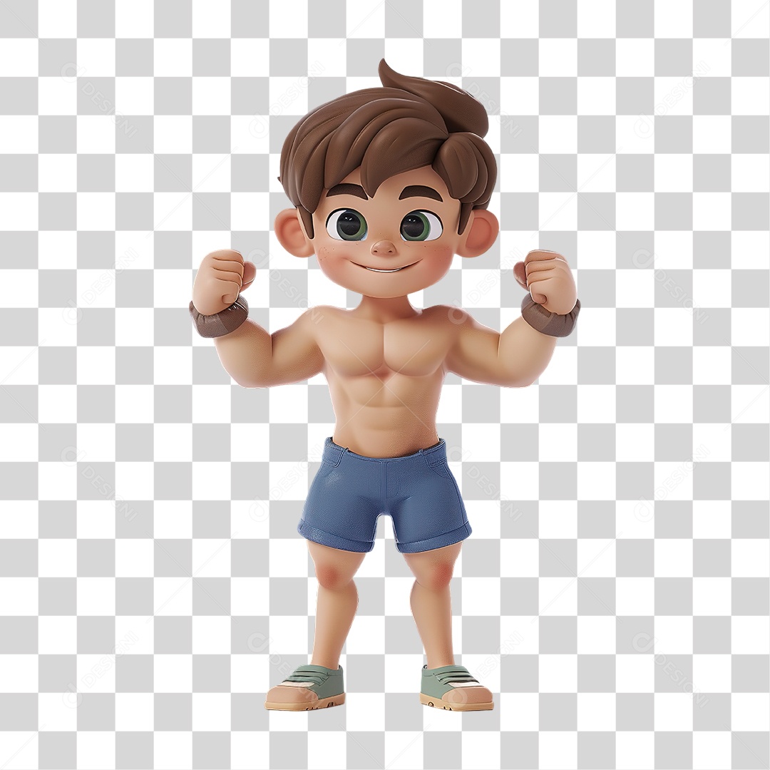 Personagem Musculoso De Bermuda Esportiva Formato PNG Transparente