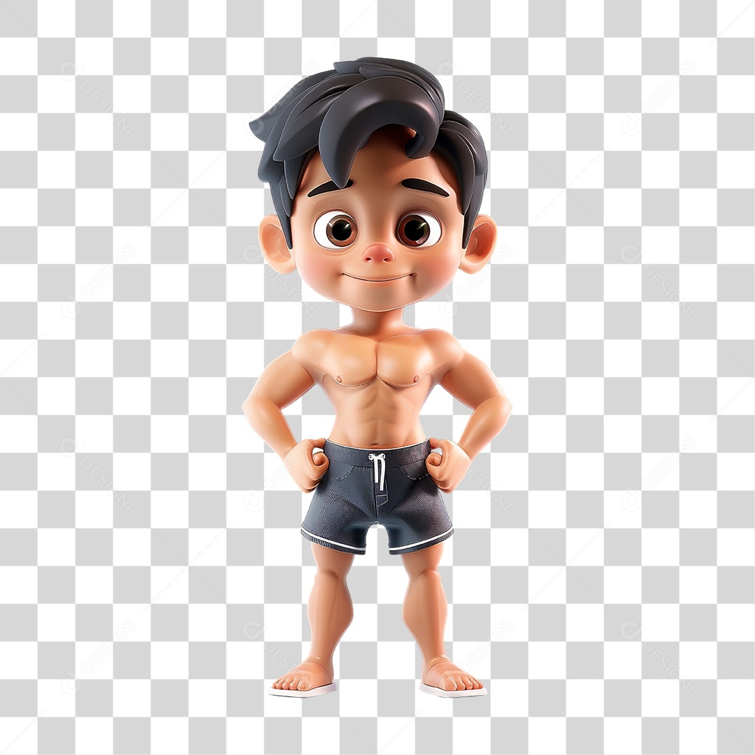 Homem Musculoso De Bermuda Esportiva Formato PNG Transparente
