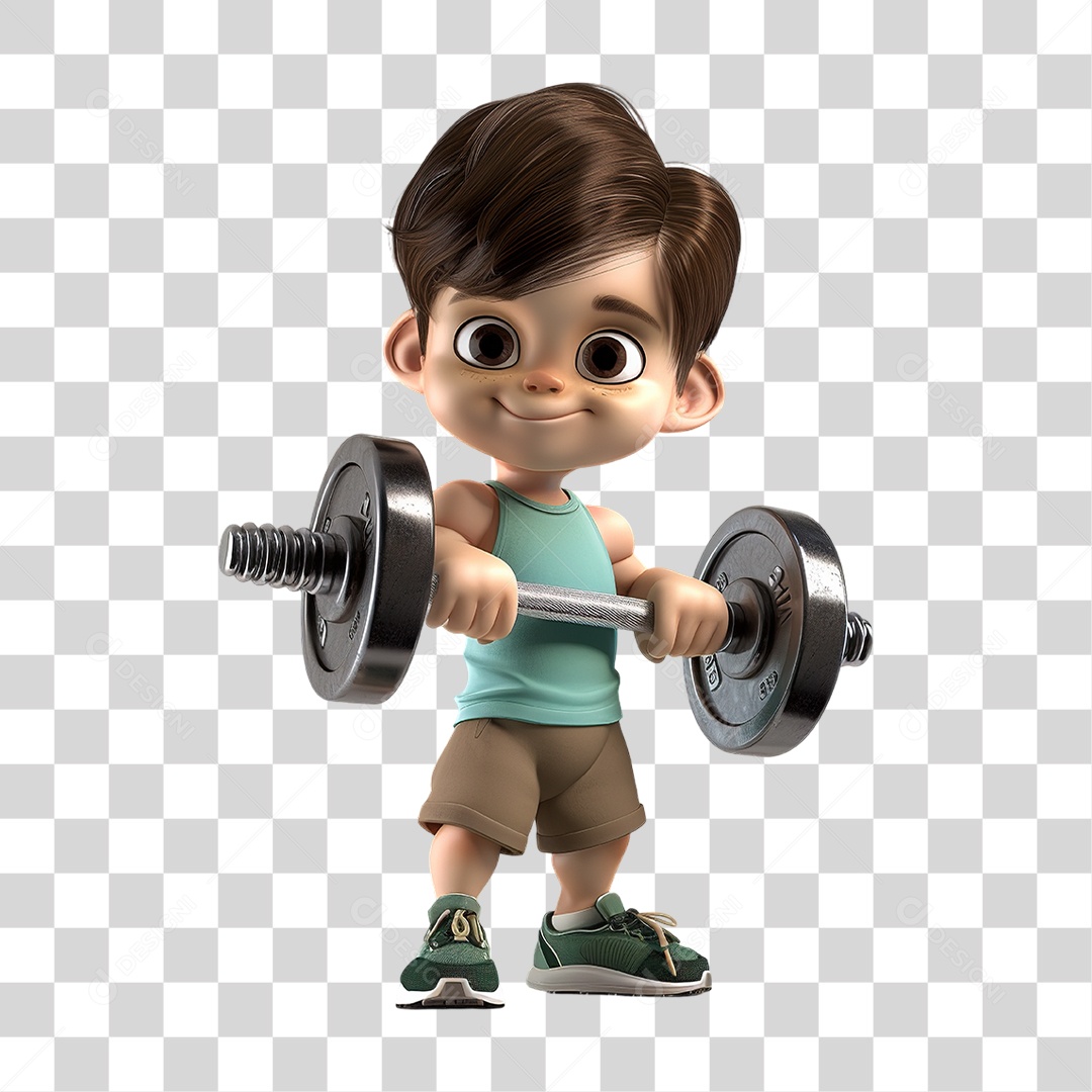 Homem Com Halteres Praticando Exercício Formato PNG Transparente