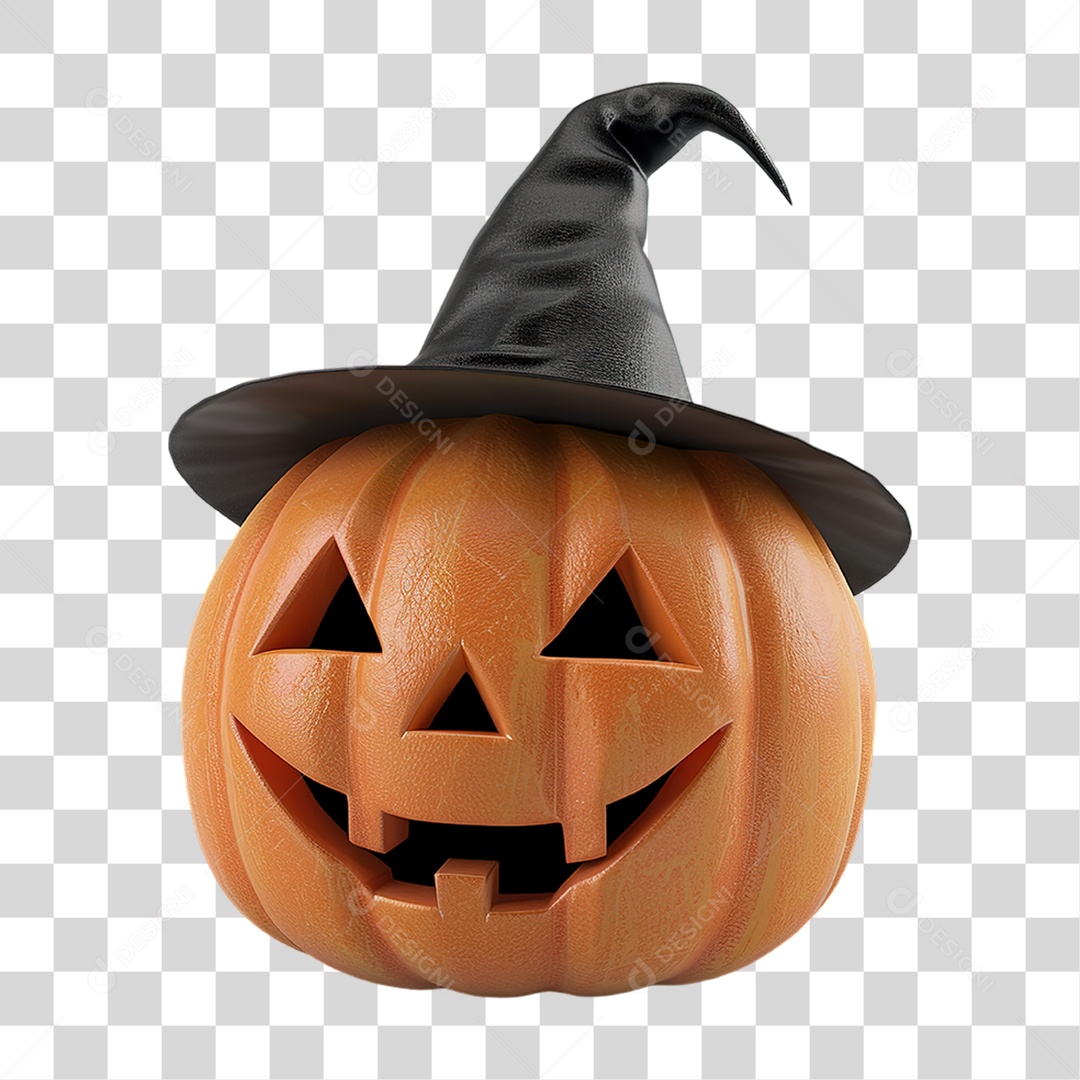 Abóbora Laranja de Halloween Com Rosto Formato PNG Transparente