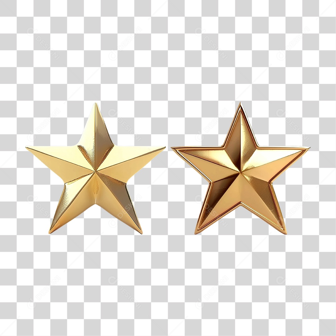 Estrela Dourada Decorativa Utilizada Para Representar Sucesso Qualidade ou Destaque PNG Transparente
