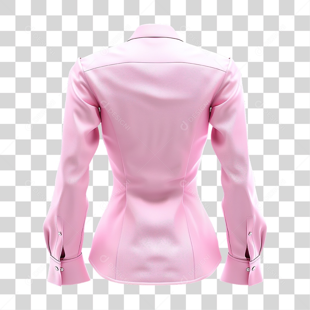 Camisa Social Rosa Feminina Representando Moda, Estilo E Vestuário Casual Ou Profissional. Formato PNG Transparente