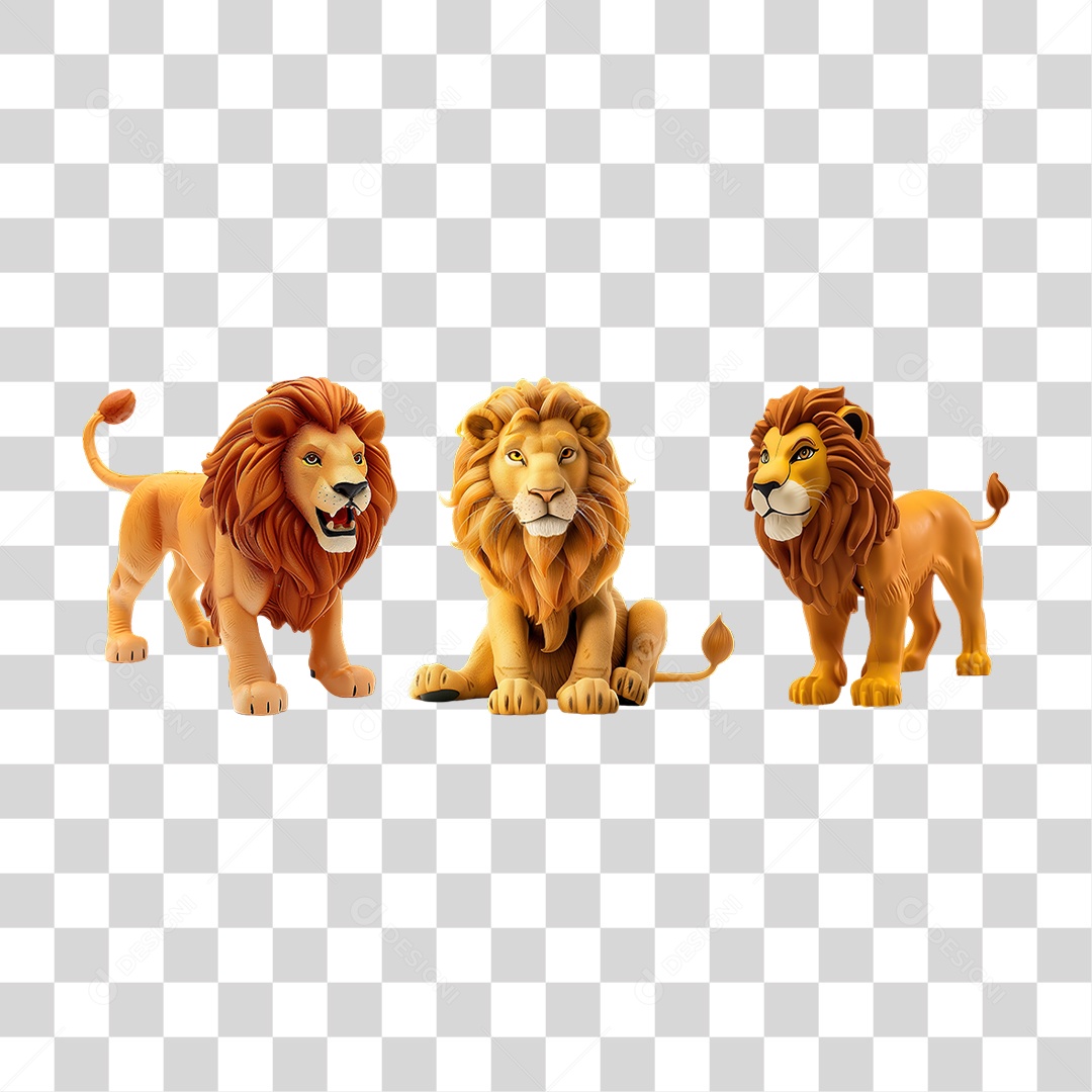 Grupo De Leões Selvagens Representando Força Natureza E O Ambiente Da Savana Africana. Formato PNG Transparente