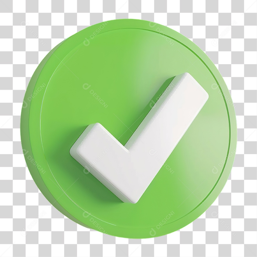 Selo Verde de Aprovação com Marca de Verificação em Estilo Realista Formato PNG Transparente