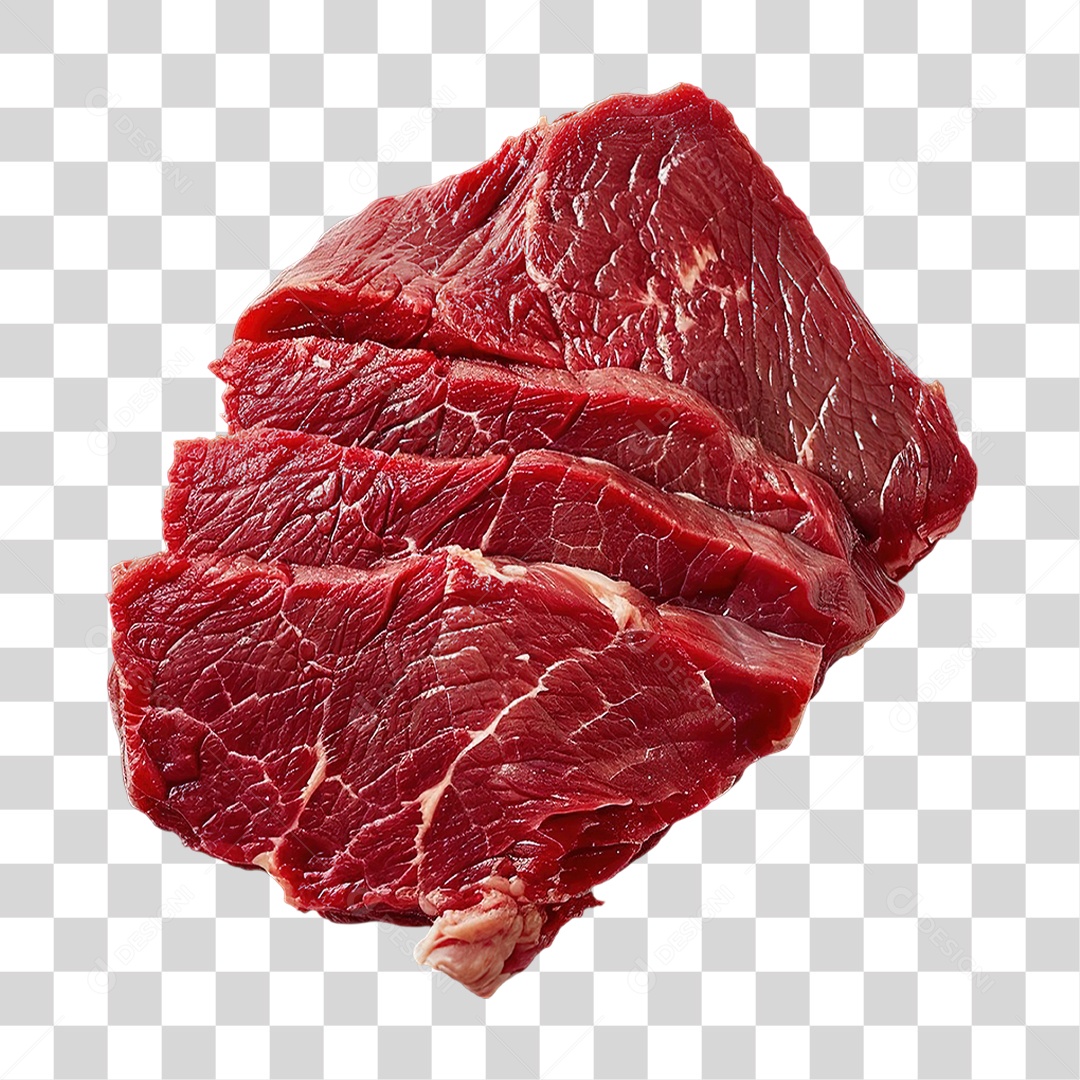Corte de Carne Crua Vermelha em Estilo Realista Cozinha Formato PNG Transparente