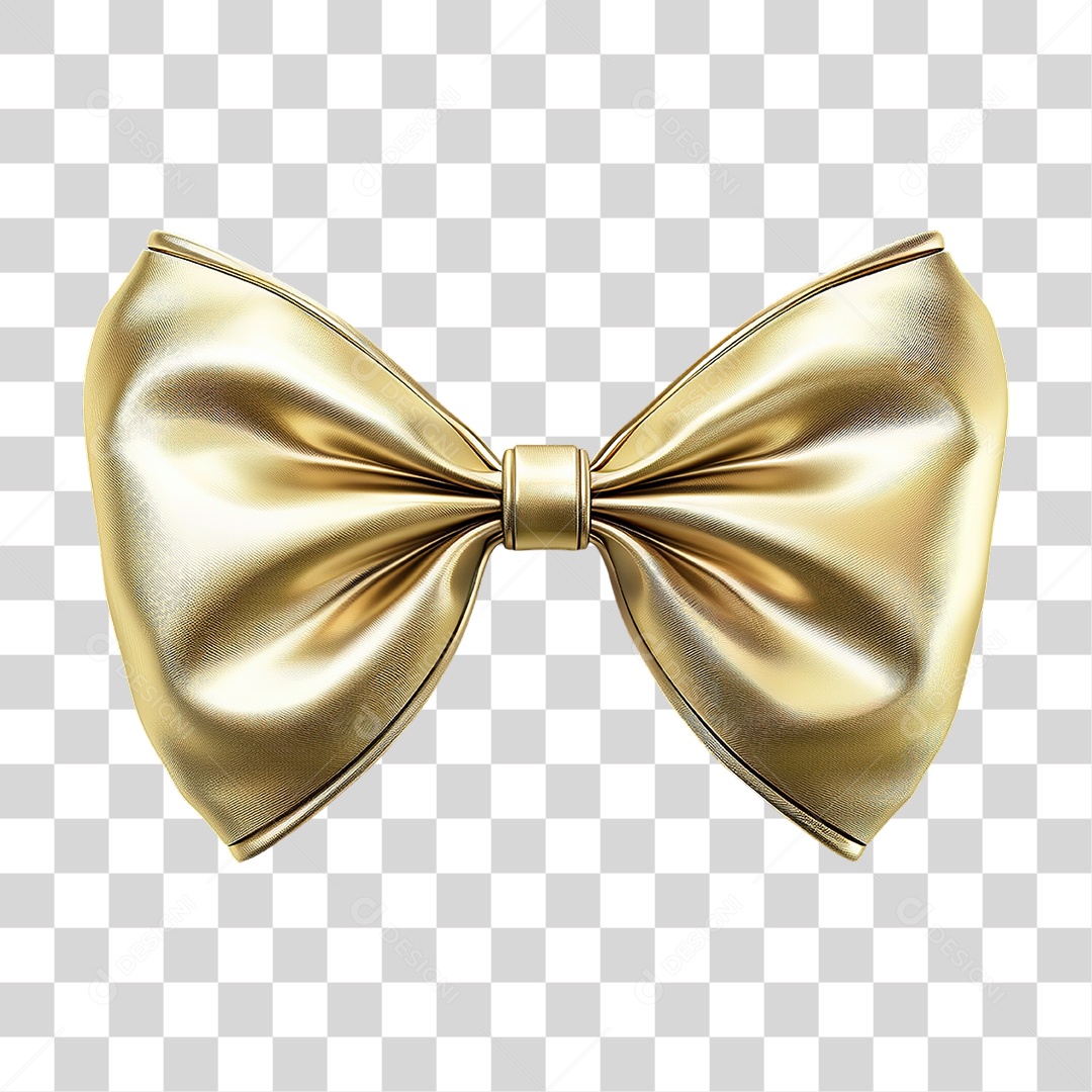 Laço Vermelho Decorativo em Estilo Realista Formato PNG Transparente