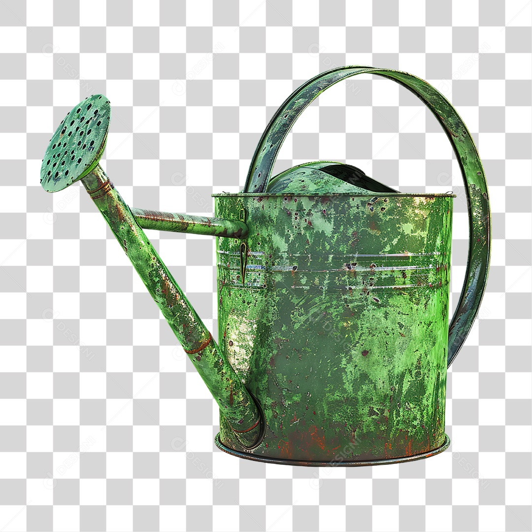 Regador Verde de Jardim em Estilo Realista Formato PNG Transparente