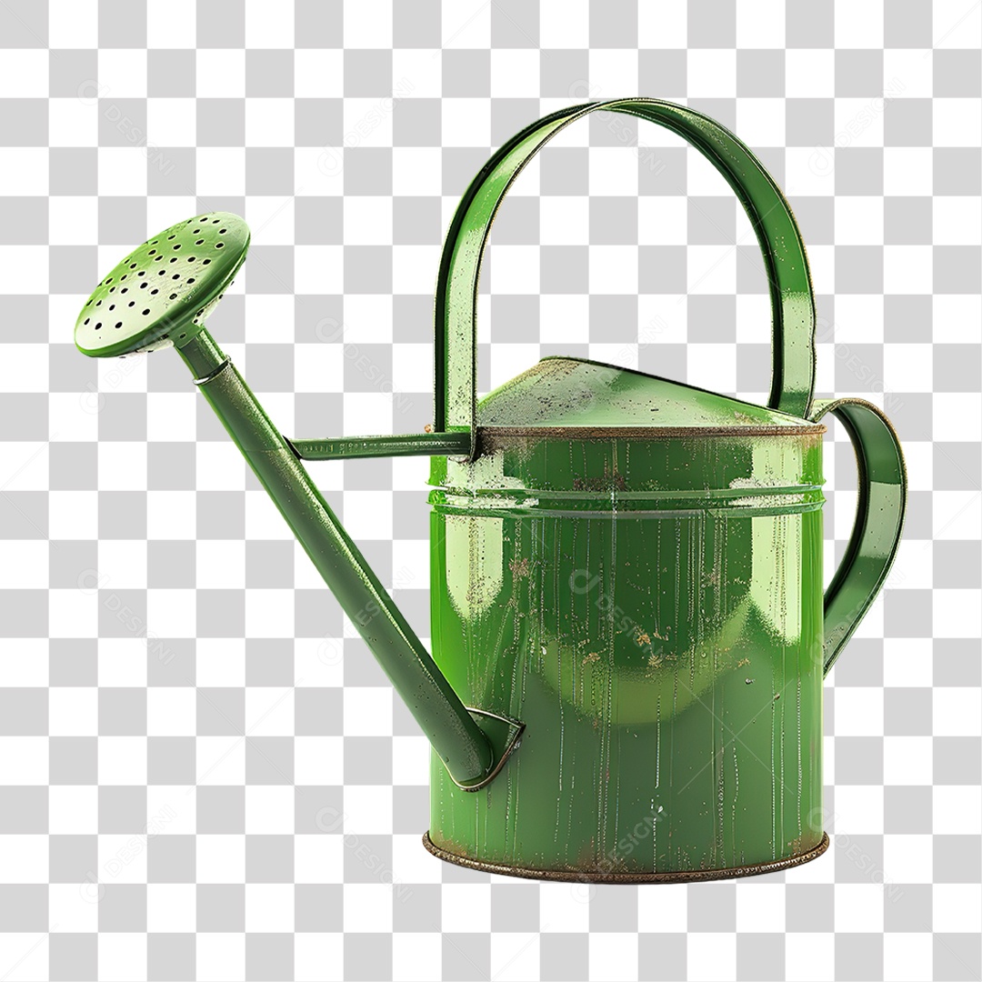 Regador Verde de Jardim em Estilo Realista Formato PNG Transparente