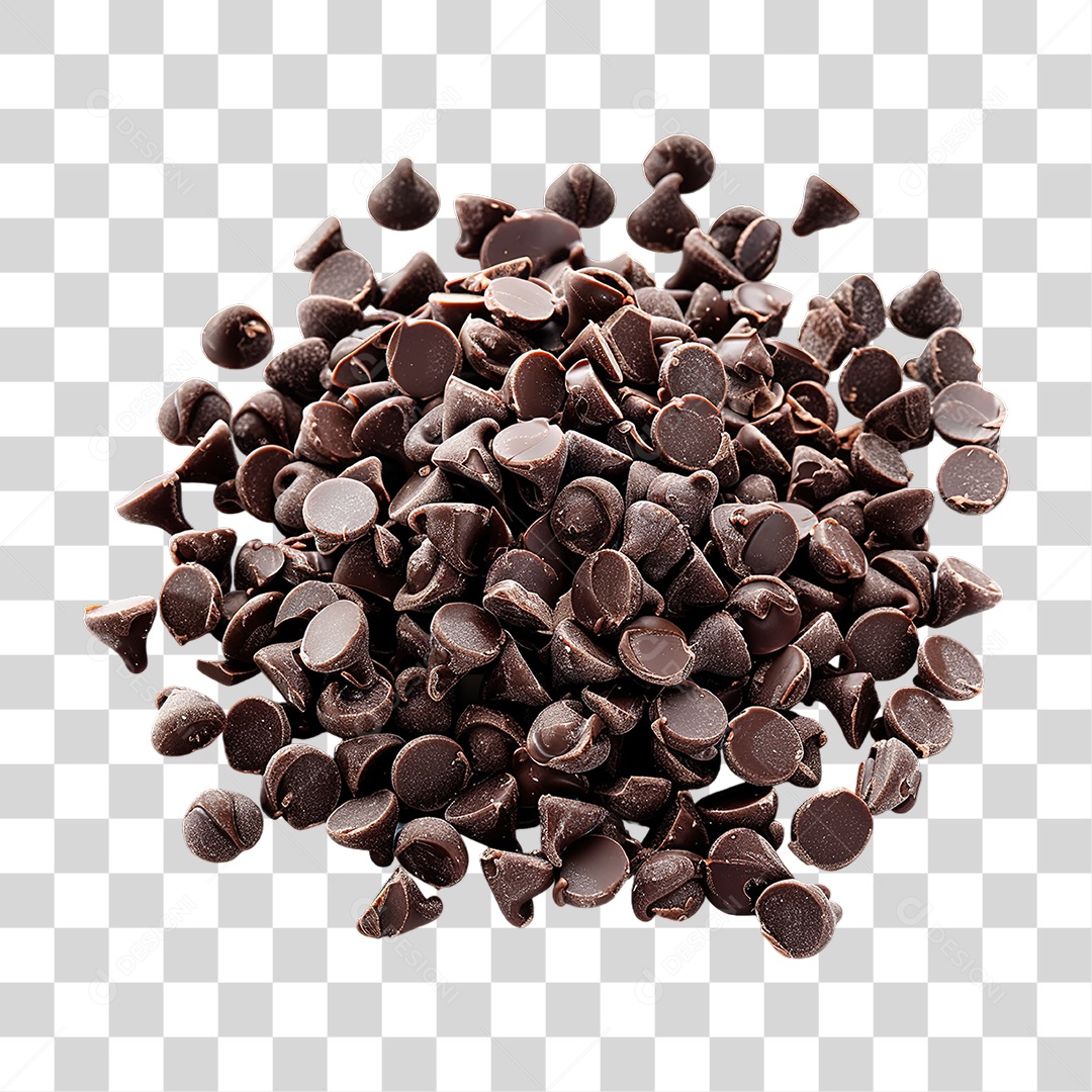 Granulado de Chocolate Marrom em Estilo Realista Formato PNG Transparente