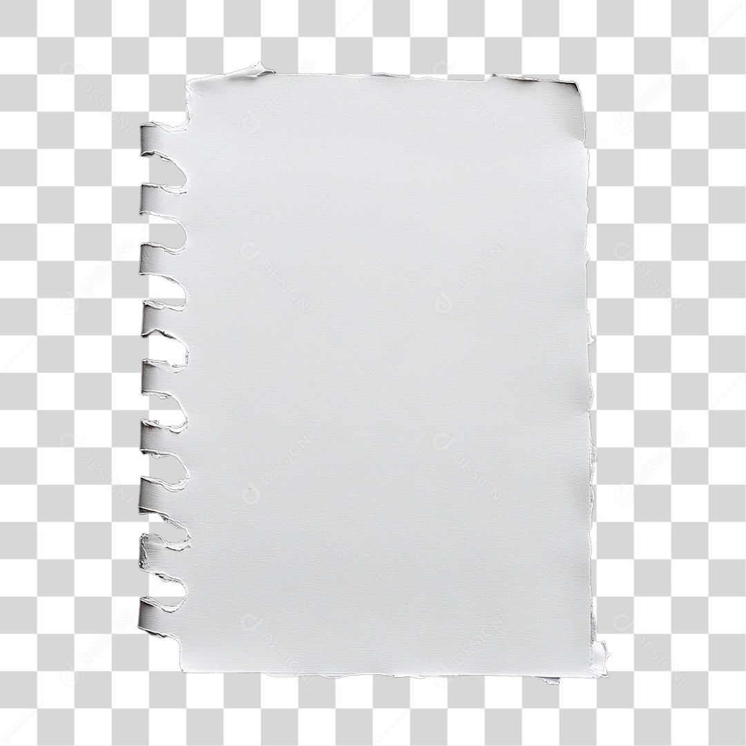 Elemento 3D Papel Amassado Rasgado PNG Transparente