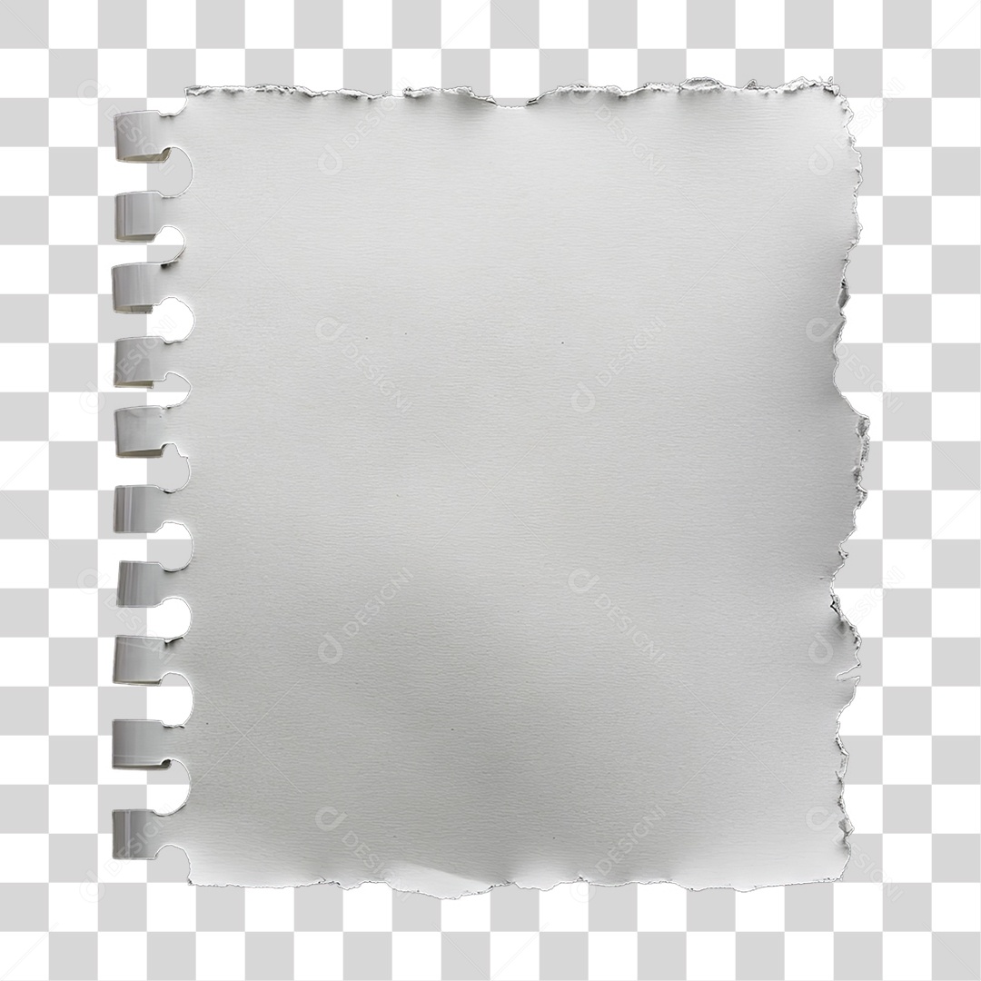 Elemento 3D Papel Amassado Rasgado PNG Transparente