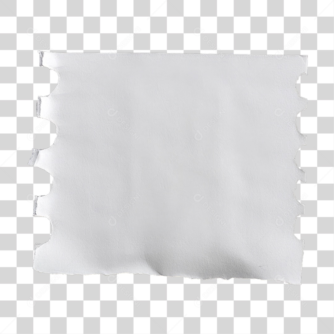 Elemento 3D Papel Amassado Rasgado PNG Transparente