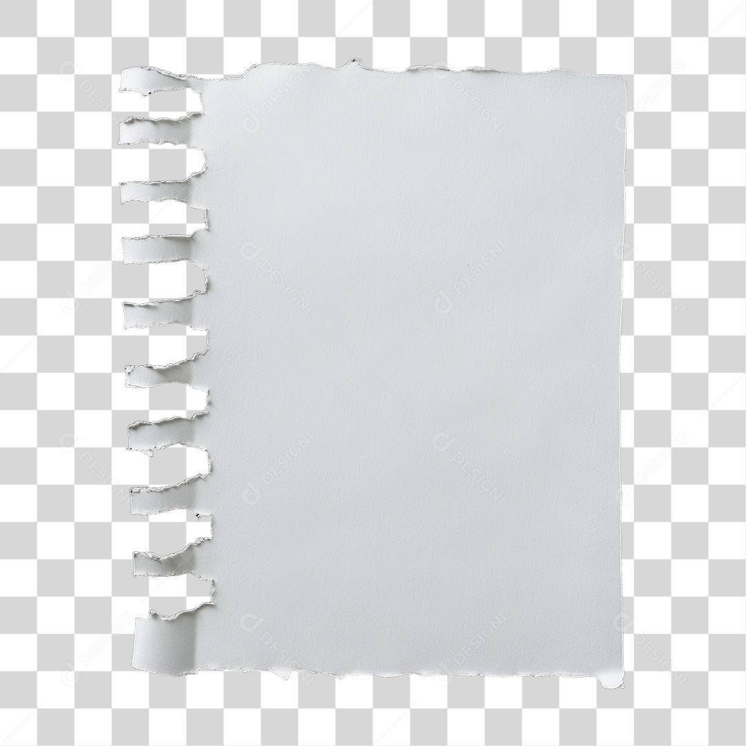 Elemento 3D Papel Amassado Rasgado PNG Transparente