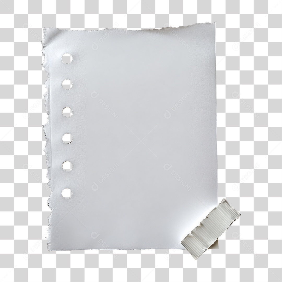 Elemento 3D Papel Amassado Rasgado PNG Transparente