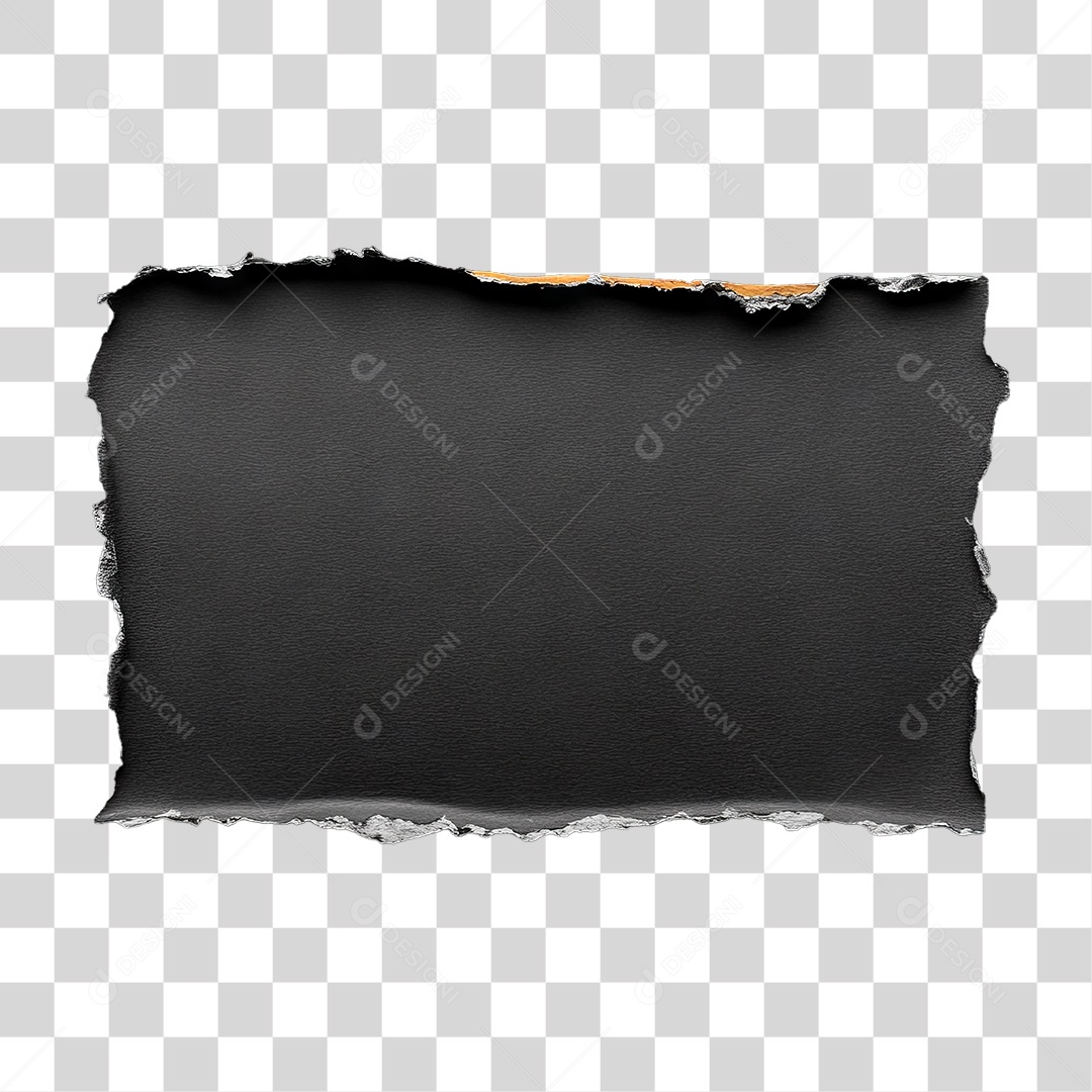 Elemento 3D Papel Amassado Rasgado PNG Transparente